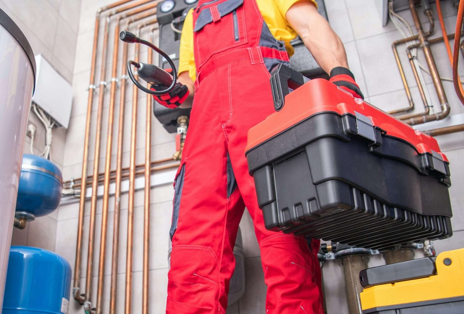 Residential Furnace System Technician at Work
